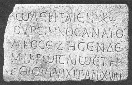 Abb. 10: ‚Griechisch-lateinische Grabinschrift für den „Orientalen“ Ursikinos’ [H. 266, Abb. 87]