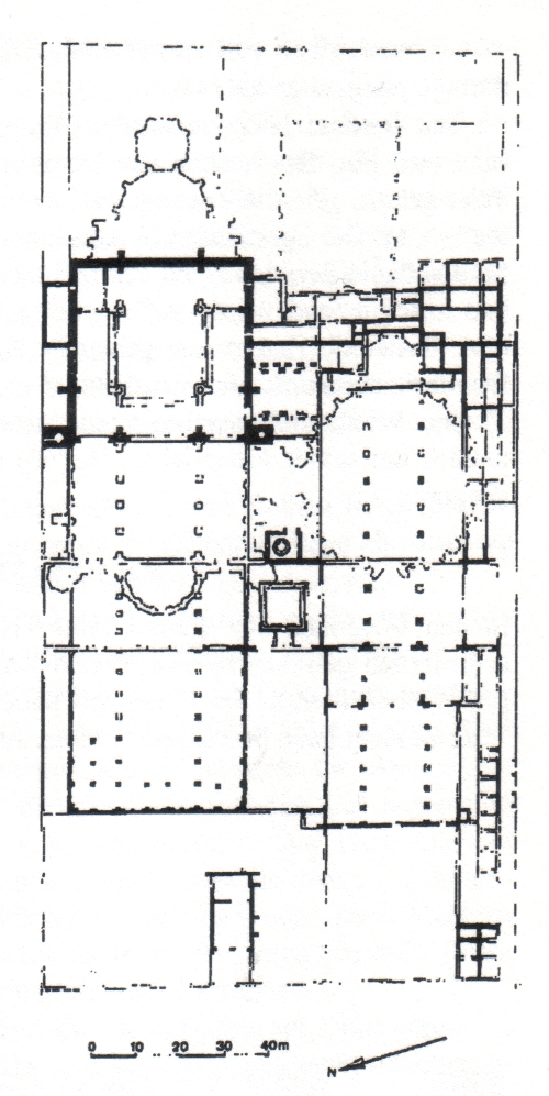 Doppelkirche des 4. Jh. (rekonstruiert) [Kuhnen 118]